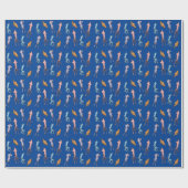 Tintenfisch Cartoon Muster Geschenkpapier (Flach)