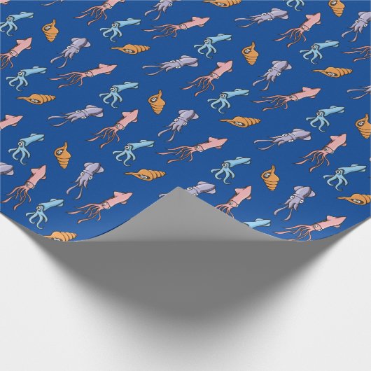 Tintenfisch Cartoon Muster Geschenkpapier (Ecke)
