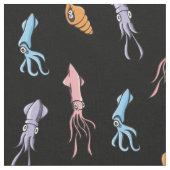 Tintenfisch Cartoon Muster Stoff (Nahaufnahme)