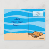 Tintenfisch Cartoon Postkarte (Rückseite)