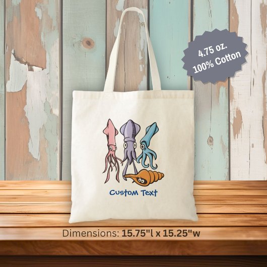 Tintenfisch Cartoon Tragetasche