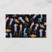 Tintenfisch Cartoon Visitenkarte (Rückseite)