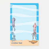 Tintenfisch-Cartoons Post-it Klebezettel (Vorderseite)