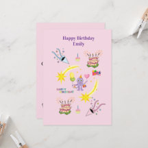 Tintenfisch-Cupcake-Happy-Birthday-Einladung