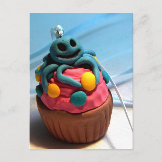 Tintenfisch Cupcake Postkarte (Vorderseite)