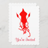 Tintenfisch Einladung (Vorne/Hinten)