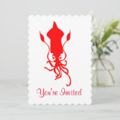 Tintenfisch Einladung (Stehend Vorderseite)