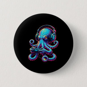 Tintenfisch-Gaming-Tier-Videospiele Lustiger Tinte Button