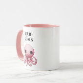 Tintenfisch Goals Blush Pink Niedlich Tasse (Vorderseite Links)