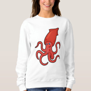 Tintenfisch im Poker mit Poker-Karten Sweatshirt