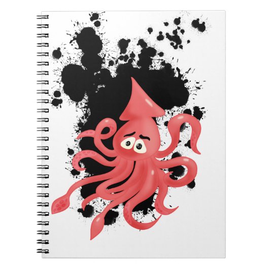 Tintenfisch-Ink-Notebook Notizblock (Vorderseite)