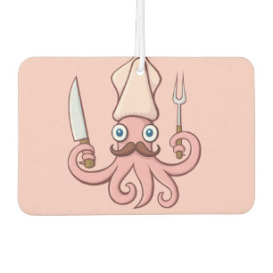 Tintenfisch Koch Cartoon Autolufterfrischer