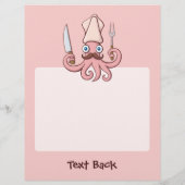 Tintenfisch Koch Cartoon Flyer (Hinten)