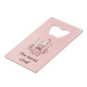 Tintenfisch Koch Cartoon Geldbeutel Flaschenöffner (Vorderseite Schrägansicht)