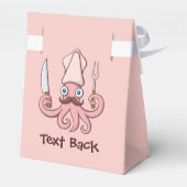 Tintenfisch Koch Cartoon Geschenkschachtel (Rückseite)