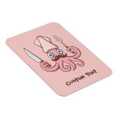 Tintenfisch Koch Cartoon Magnet (Rechte Seite)