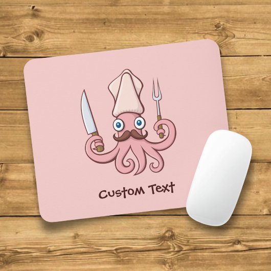 Tintenfisch Koch Cartoon Mousepad
