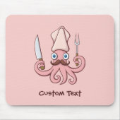 Tintenfisch Koch Cartoon Mousepad (Vorne)
