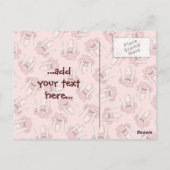 Tintenfisch Koch Cartoon Postkarte (Rückseite)