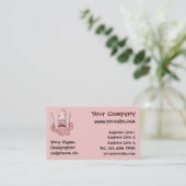 Tintenfisch Koch Cartoon Visitenkarte (Stehend Vorderseite)