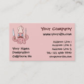 Tintenfisch Koch Cartoon Visitenkarte (Vorderseite)