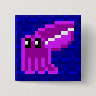 Tintenfisch-Kohlenkübel Lola das rosa Button