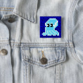 Tintenfisch-Kohlenkübeln-blaues Button (Beispiel)