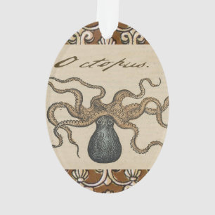 Tintenfisch Kraken Antik Küsten Meeresfauna Ornament