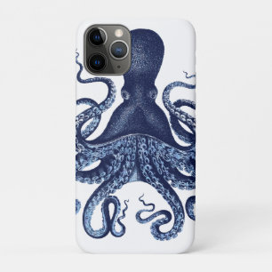 Tintenfisch, Kraken, vintage, Gravur, nautisch, ma Case-Mate iPhone Hülle