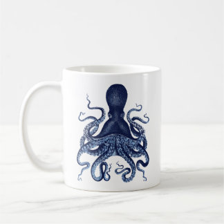 Tintenfisch Kraken Vintage-Stich Kaffeetasse