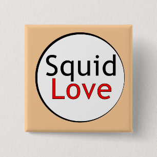 Tintenfisch-Liebe-Knopf Button