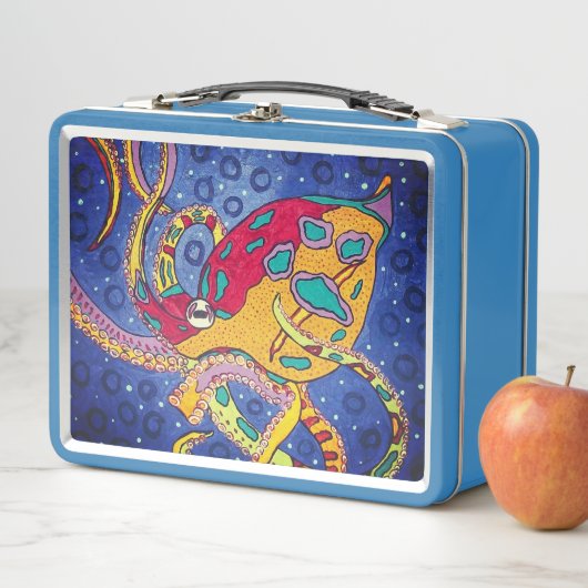 Tintenfisch-Lunchbox Metall Brotdose (Beispiel)