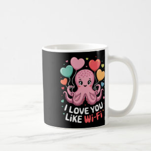 Tintenfisch mit Herz Bylloons Ich liebe dich wie W Kaffeetasse