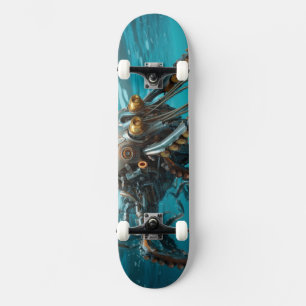 Tintenfisch mit Rüstung aus Stahlstahl Skateboard