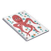 Tintenfisch Octopus Tier Untersee Kraken Meeresleb Notizblock (Rechte Seite)