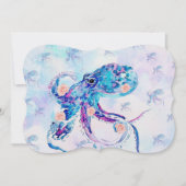 Tintenfisch-Pastellfisch Feiertagskarte (Vorderseite)