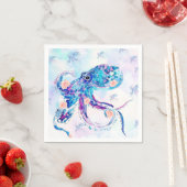 Tintenfisch-Pastellfisch Serviette (Beispiel)