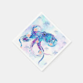 Tintenfisch-Pastellfisch Serviette (Ecke)