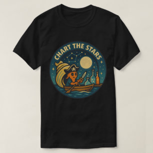 Tintenfisch-Pirat Sternenkarten T-Shirt