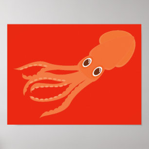 Tintenfisch Poster