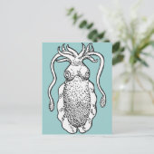 Tintenfisch Postkarte (Stehend Vorderseite)