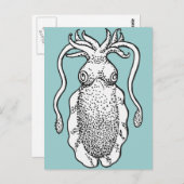 Tintenfisch Postkarte (Vorne/Hinten)