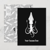 Tintenfisch Postkarte (Vorne/Hinten)