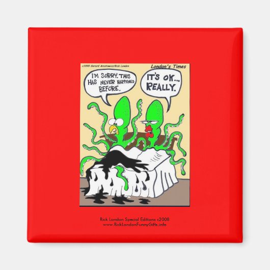 Tintenfisch Premanture Ejaculation Funny Magnet (Vorne)