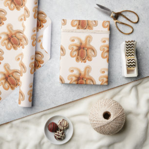 Tintenfisch Salutii, Vintage Meeresaquarien Tiere Geschenkpapier