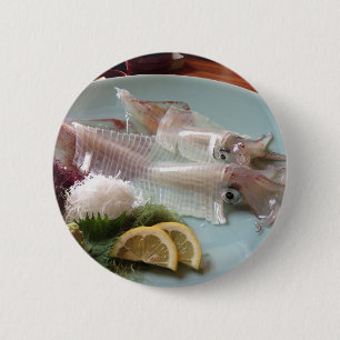 Tintenfisch-Sashimi Japanische Mahlzeit Mittagesse Button