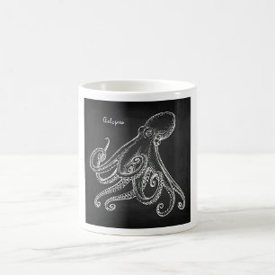 Tintenfisch-Skizze Kaffeetasse