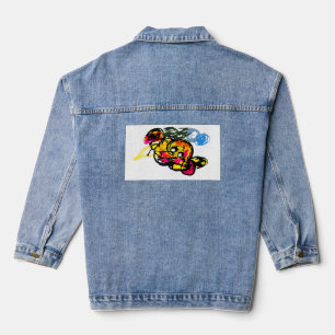 Tintenfisch-Spaß Jeansjacke