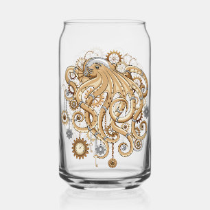 Tintenfisch Steampunk Retro Mechanische Fantasie Dosenglas