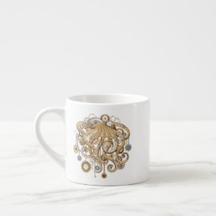 Tintenfisch Steampunk Retro Mechanische Fantasie Espressotasse